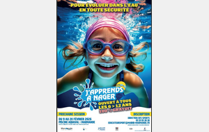 Stage j'apprends à nager pendant les vacances scolaires